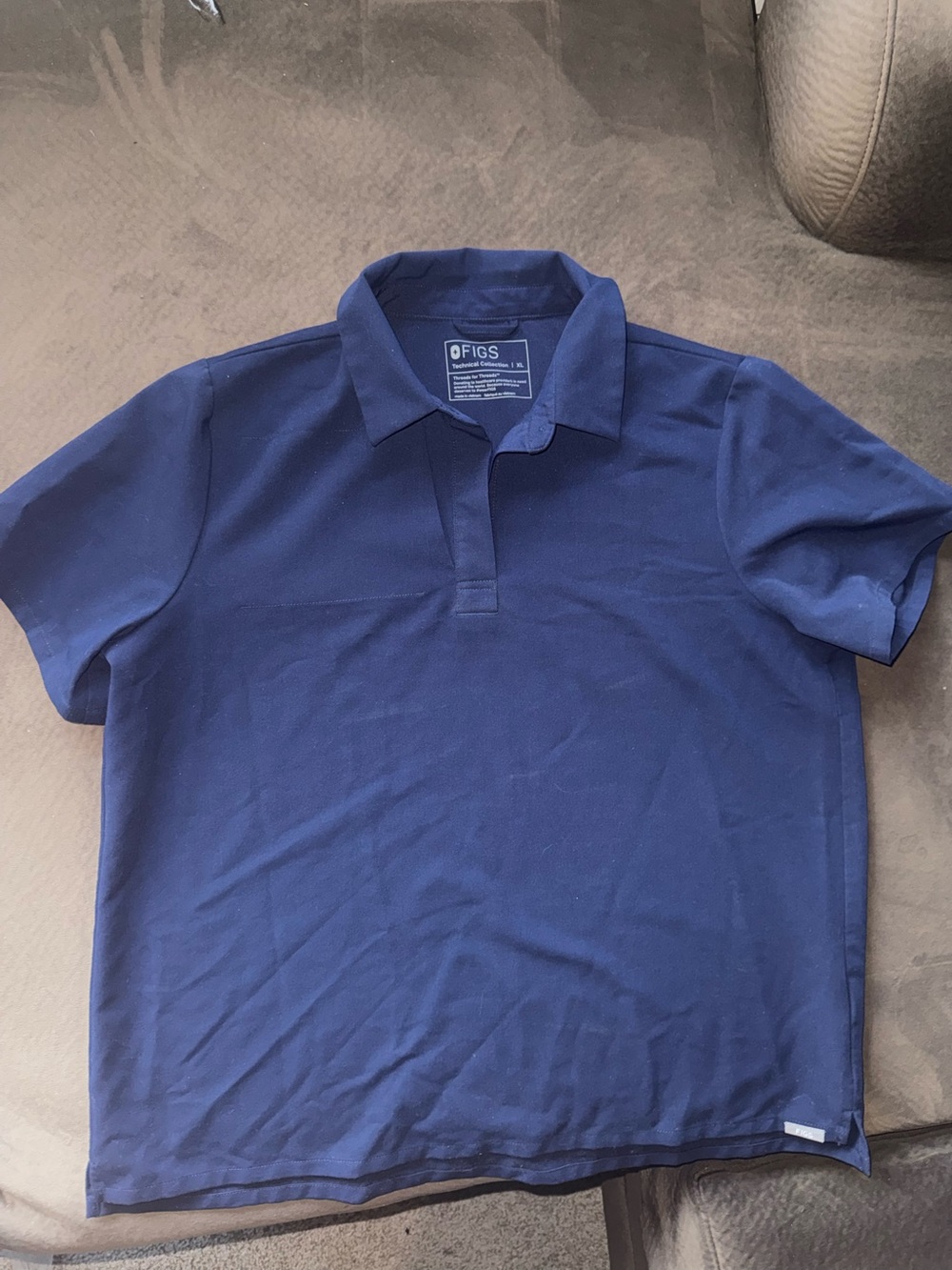 Figs Nala Polo Scrub Top- Navy